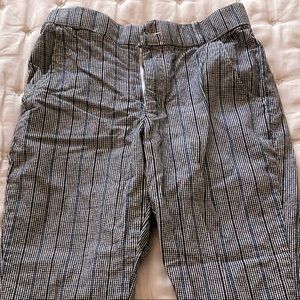Hollister Stretch Crop Taper Pants, grey plaid XS